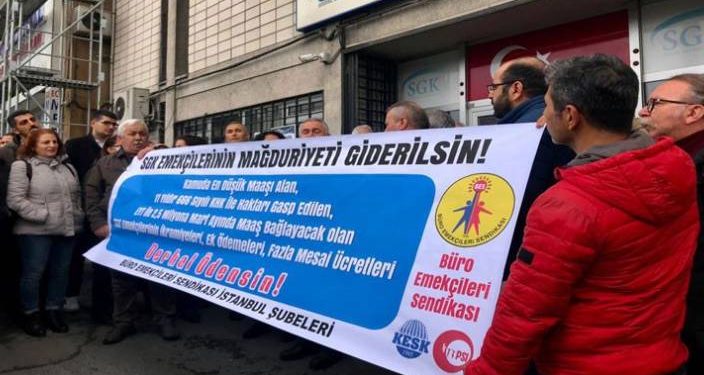 SGK emekçileri eylemde: “Hukuksuzluğa son verin”